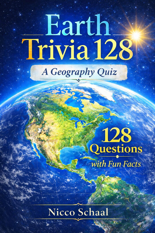 Earth Trivia 128 book featuring questions about geography nature and world facts