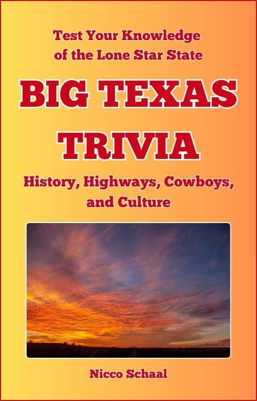 Texas trivia quiz book covering history, culture, cities, and famous landmarks of the Lone Star State