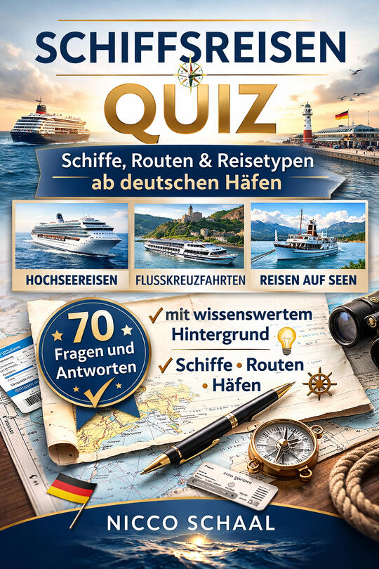Quiz Buch über Kreuzfahrten Schiffsreisen Reiseziele und das Leben an Bord
