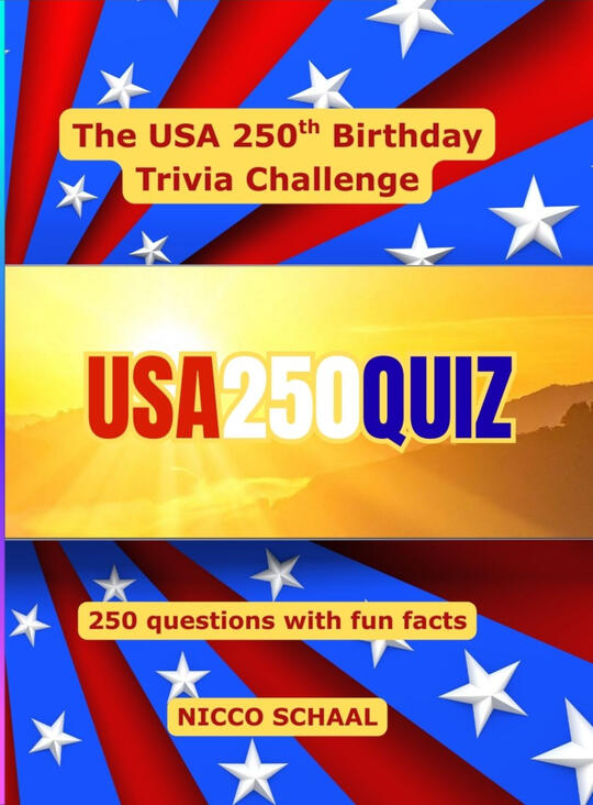 USA trivia quiz book celebrating 250 questions about American history, culture, and national milestones