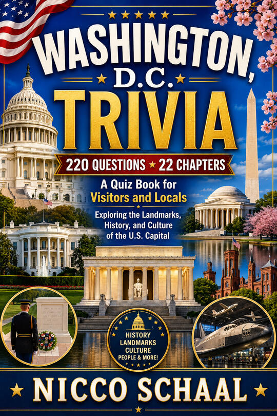 Book cover for Washington, D.C. Trivia by Nicco Schaal